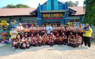 Pelepasan anggota Ekskul Pramuka SMK Wonokromo Surabaya untuk mengikuti Kemah Akbar Se-Kabupaten Jakarta Pusat